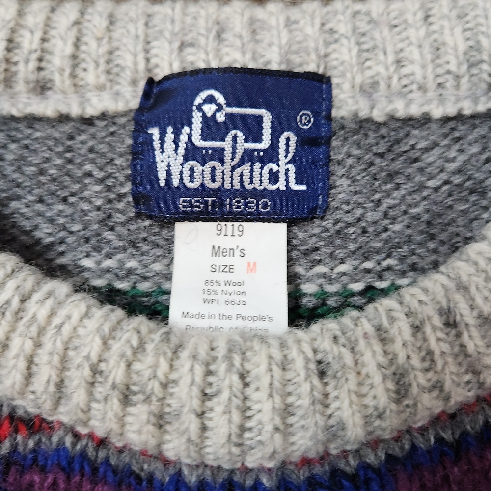 Vintage Woolrich Sweater With An Aztec Pattern, G… - image 3